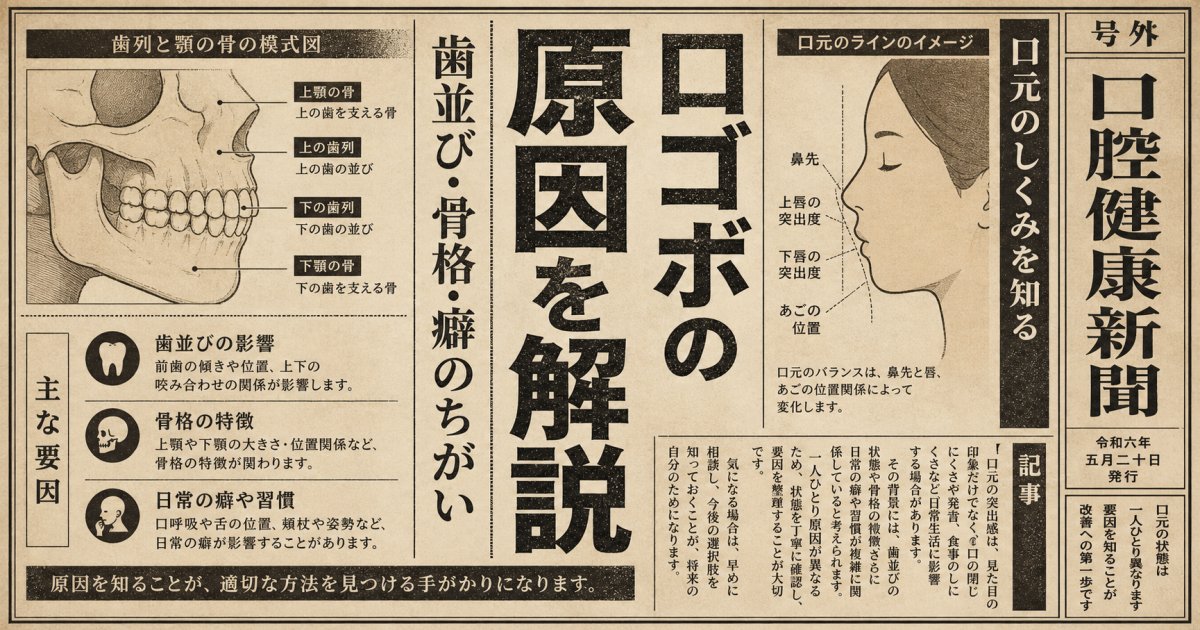 口ゴボの原因は歯並び？骨格との違いや矯正で治るケースを解説