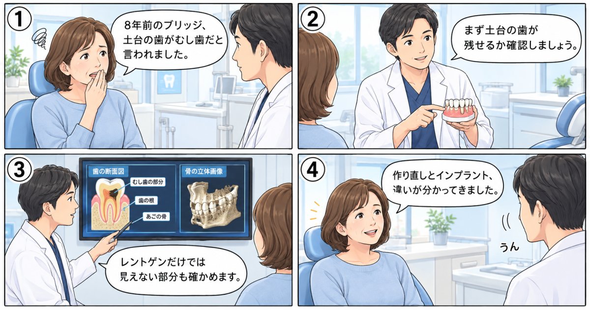 ブリッジ土台の再むし歯｜後悔しない治療の選び方とは