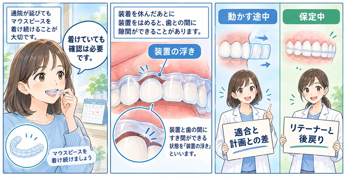マウスピース矯正の通院中断で起こりうる変化