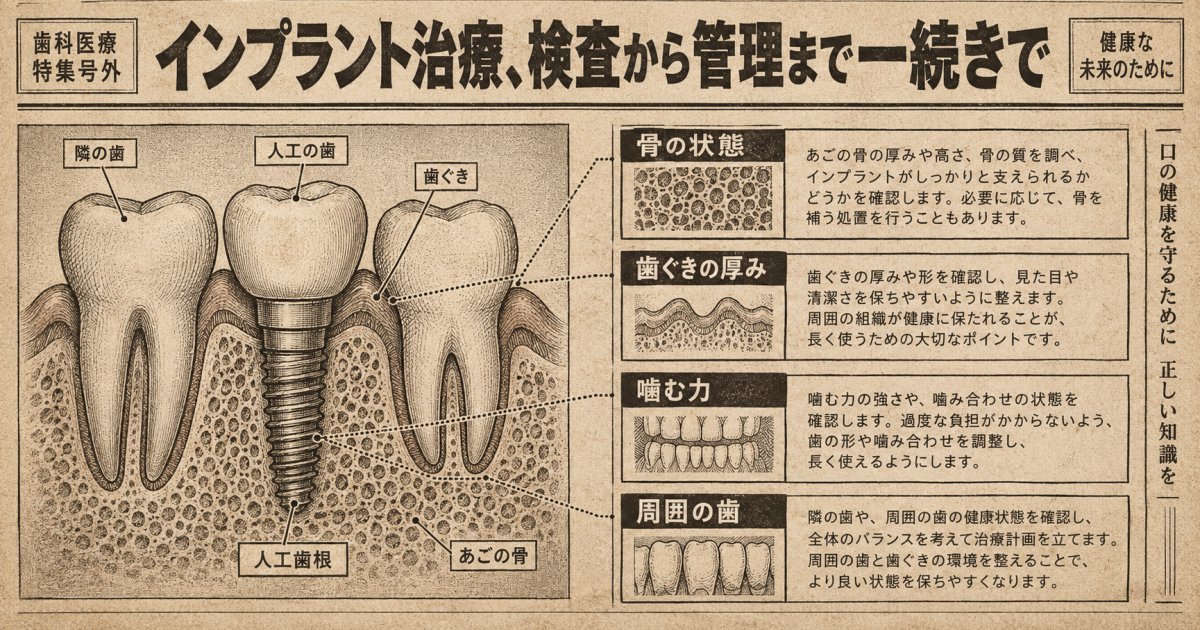インプラントだけで、崩れた噛み合わせを整えられる？