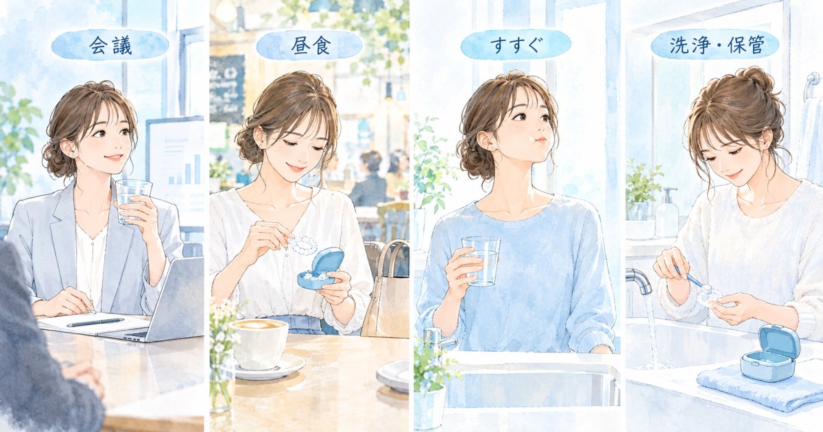 仕事と育児の一日で、装着・食事・歯みがきはどう回す？