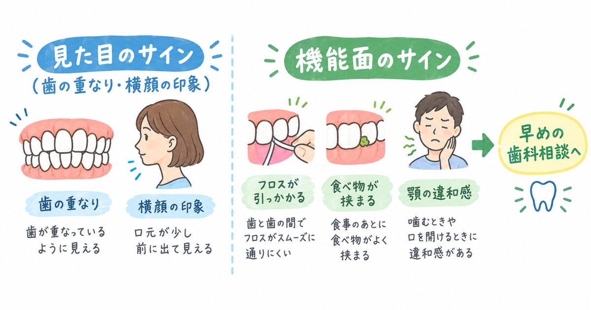 見た目の悩みと機能面のサインを分けて考える｜歯科へ相談する判断基準